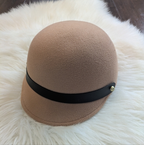 Janie and Jack Maple Felt Riding Equestrian Hat Cap Tan Brown 4-5y - Picture 1 of 3